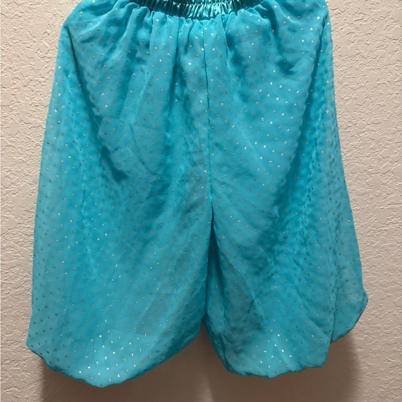 Disney Princess Jasmine Turquoise and Gold Costume pants size kids 3 - Picture 4 of 6